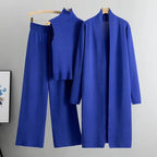 Anna™ | Conjunto de punto de 3 piezas con cárdigan y pantalón ancho