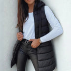 Brooke™ | Chaleco acolchado largo con capucha