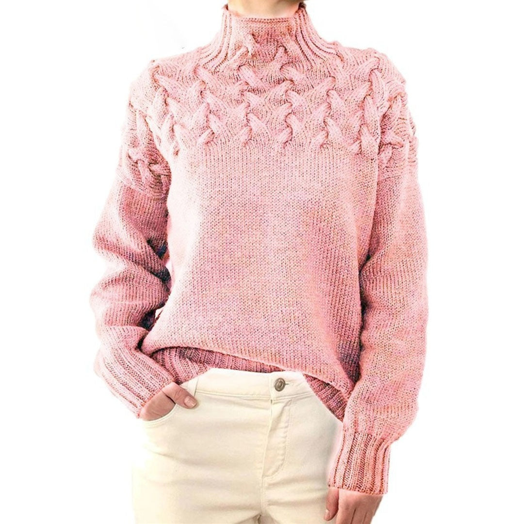 Colette™ | Jersey de ochos con cuello alto y manga larga