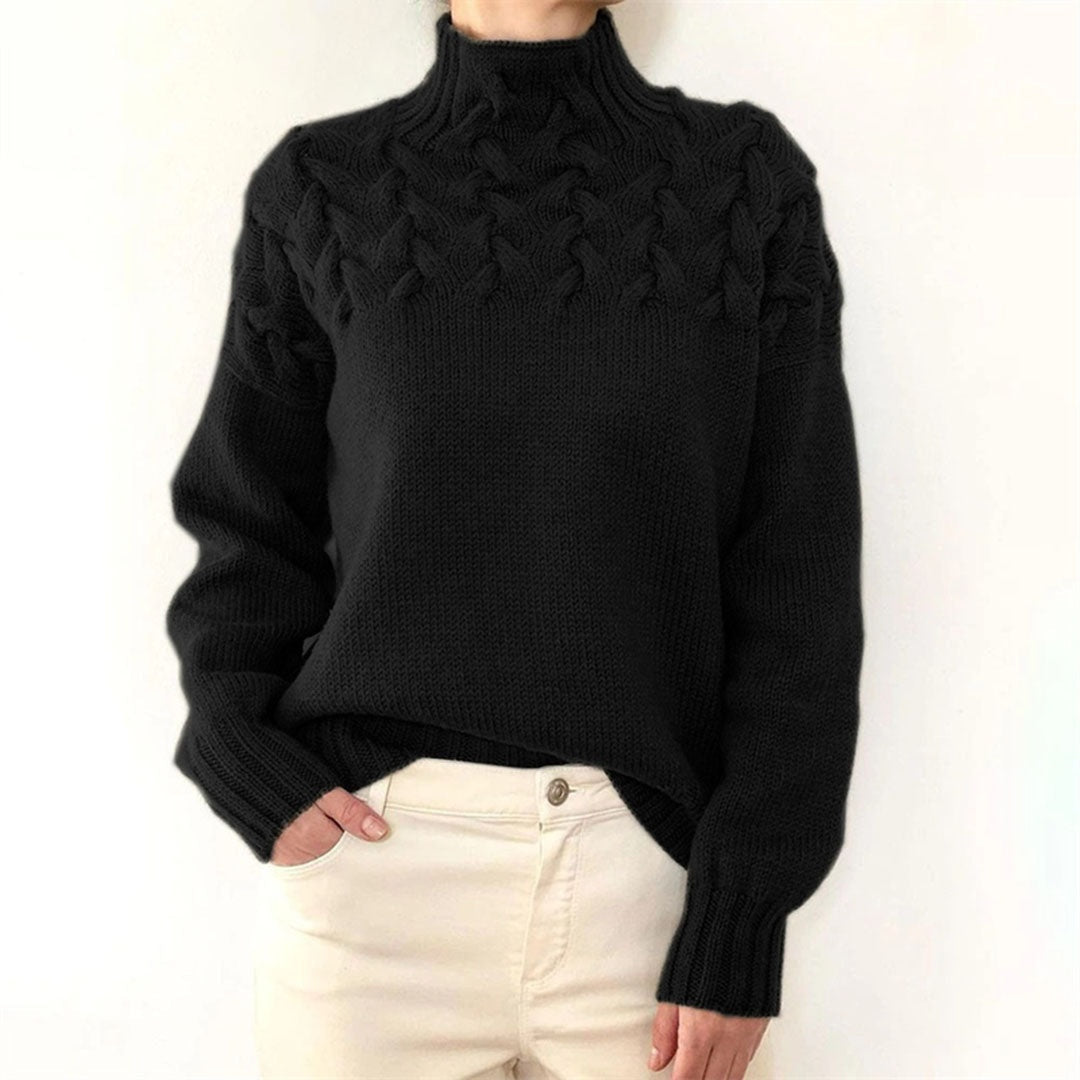 Colette™ | Jersey de ochos con cuello alto y manga larga