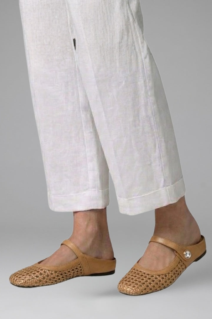 Addison™ | Mules planas trenzadas estilo Mary Jane con tira joya