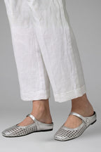 Addison™ | Mules planas trenzadas estilo Mary Jane con tira joya