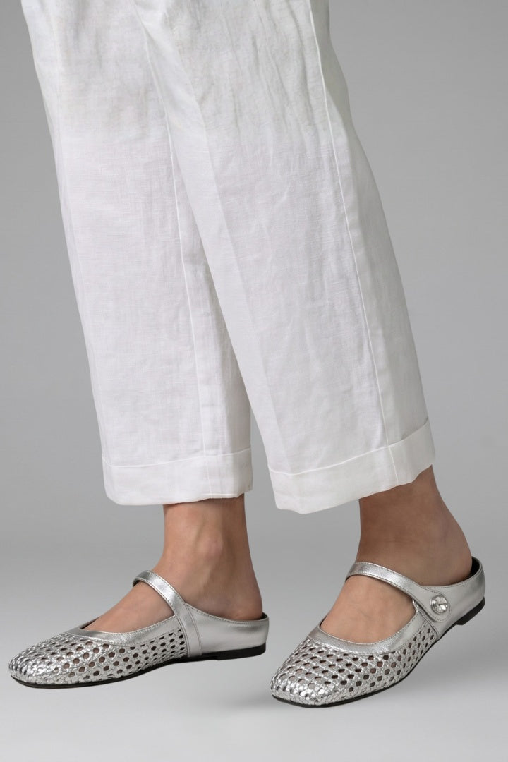 Addison™ | Mules planas trenzadas estilo Mary Jane con tira joya