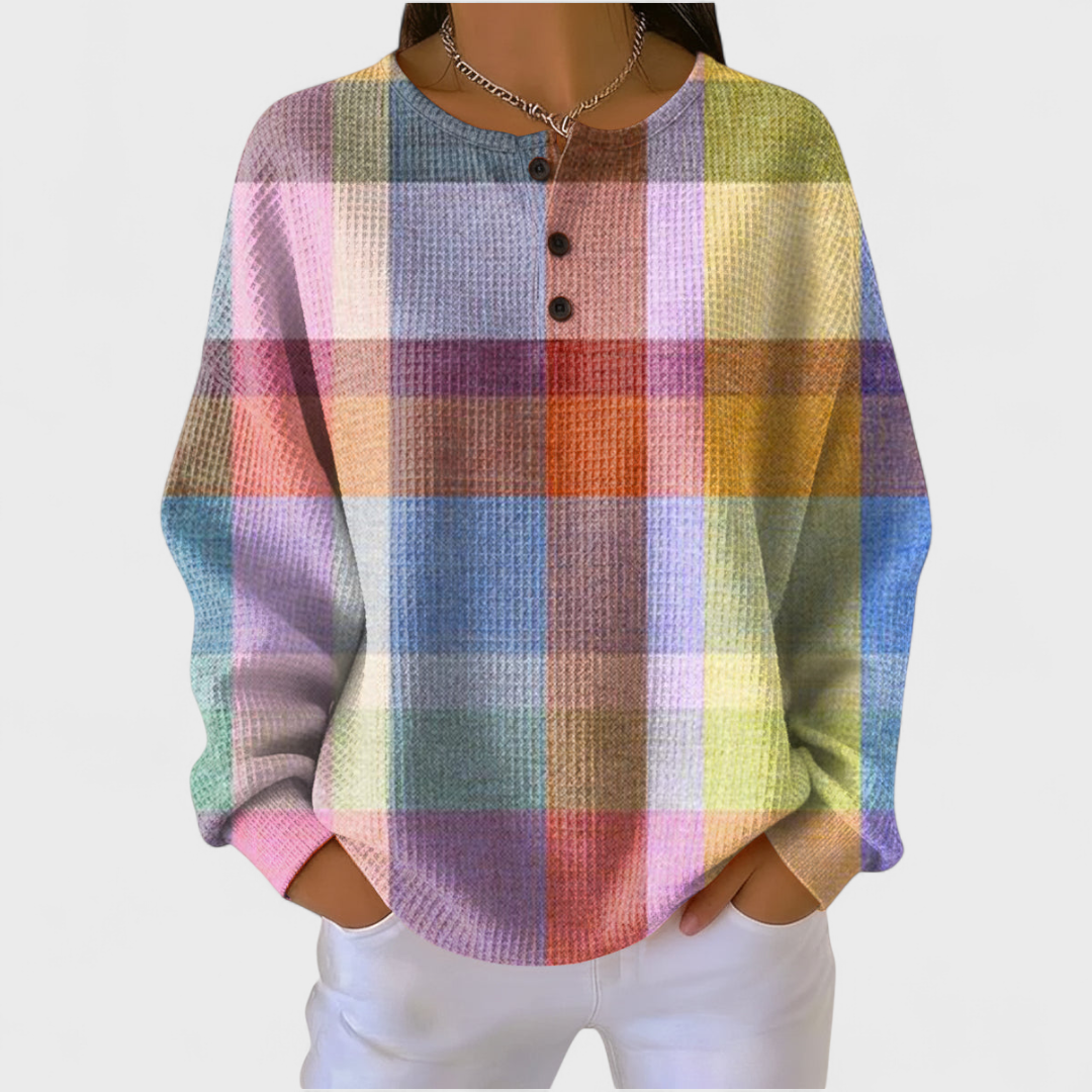Ava™ | Sudadera navideña de manga larga con estampado festivo