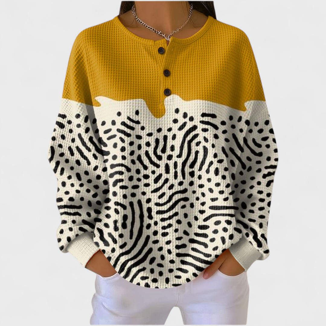 Ava™ | Sudadera navideña de manga larga con estampado festivo