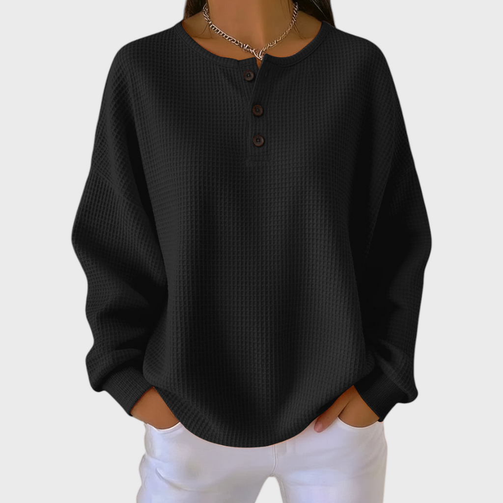 Ava™ | Sudadera navideña de manga larga con estampado festivo