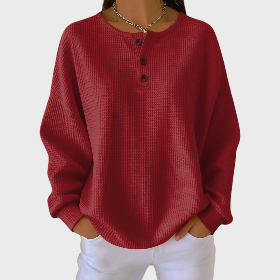 Ava™ | Sudadera navideña de manga larga con estampado festivo
