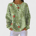 Ava™ | Sudadera navideña de manga larga con estampado festivo