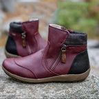 Tessa™ | Botines planos impermeables con cremallera lateral