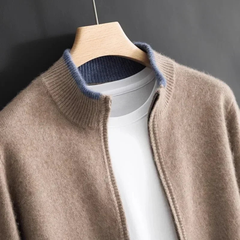 David™ | Jersey de punto con cremallera y cuello acanalado