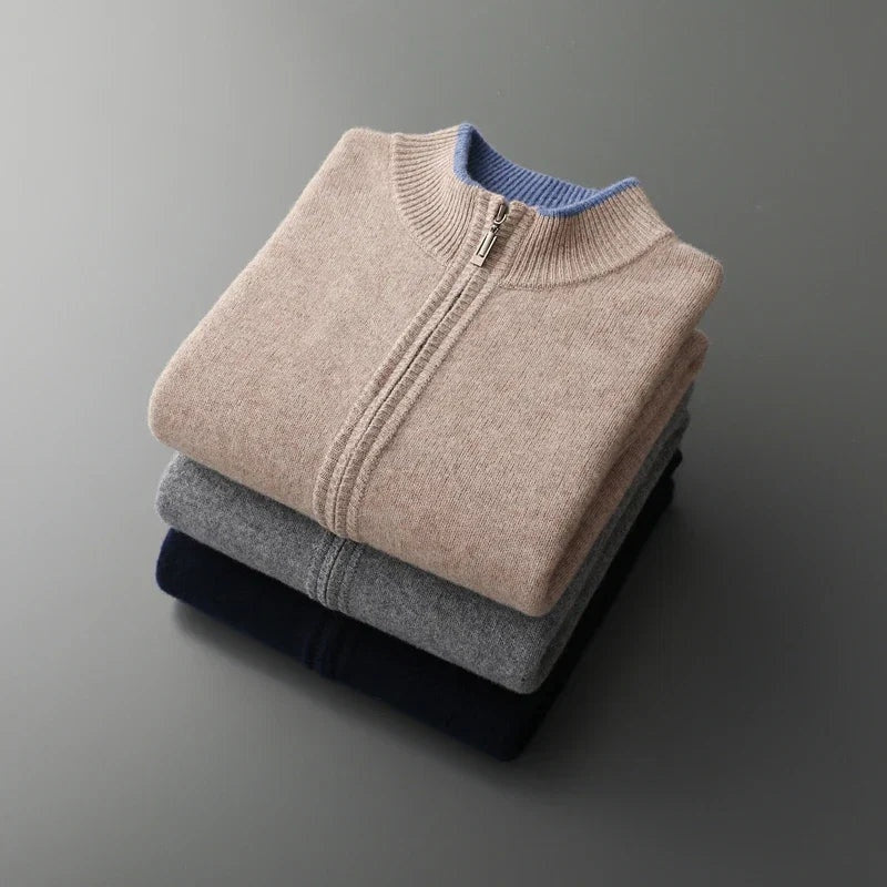 David™ | Jersey de punto con cremallera y cuello acanalado