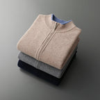 David™ | Jersey de punto con cremallera y cuello acanalado