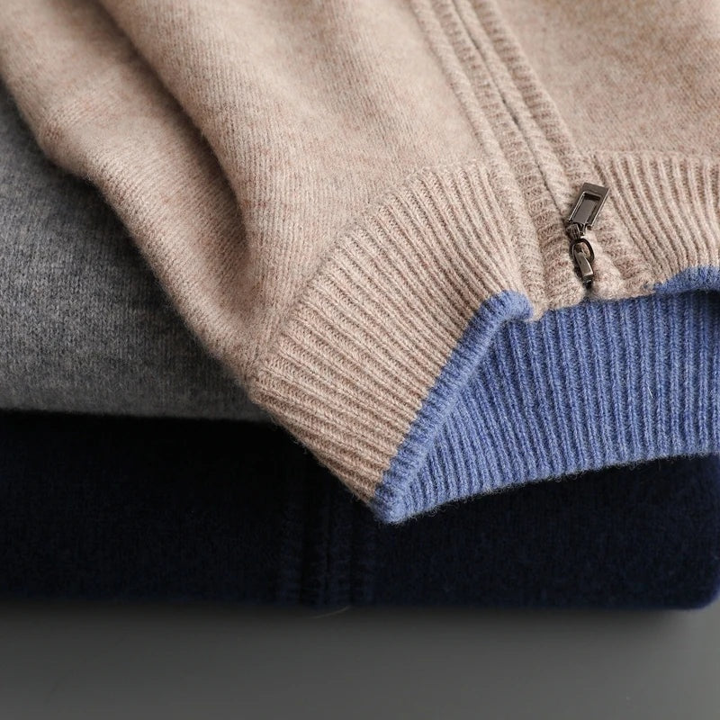 David™ | Jersey de punto con cremallera y cuello acanalado