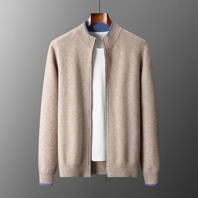David™ | Jersey de punto con cremallera y cuello acanalado