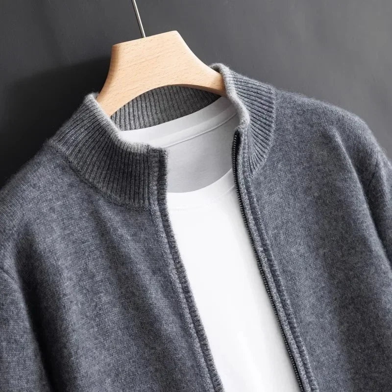 David™ | Jersey de punto con cremallera y cuello acanalado