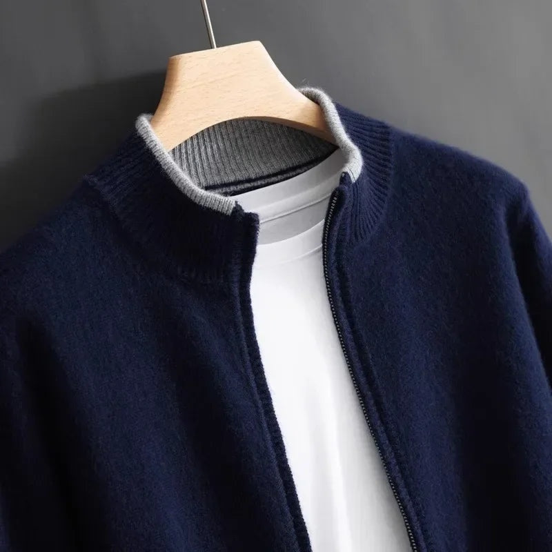 David™ | Jersey de punto con cremallera y cuello acanalado