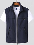 Nicholas™ | Chaleco ligero de hombre con cuello alto y bolsillos