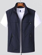Nicholas™ | Chaleco ligero de hombre con cuello alto y bolsillos