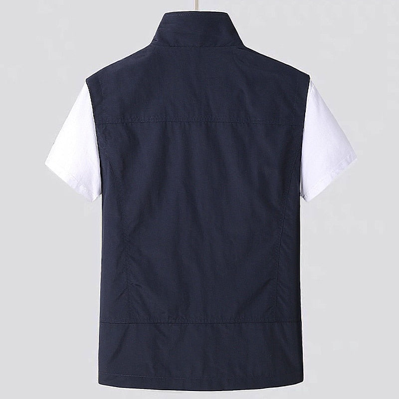 Nicholas™ | Chaleco ligero de hombre con cuello alto y bolsillos