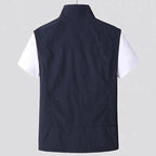 Nicholas™ | Chaleco ligero de hombre con cuello alto y bolsillos