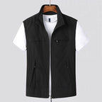 Nicholas™ | Chaleco ligero de hombre con cuello alto y bolsillos