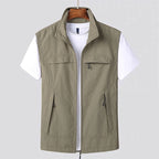 Nicholas™ | Chaleco ligero de hombre con cuello alto y bolsillos