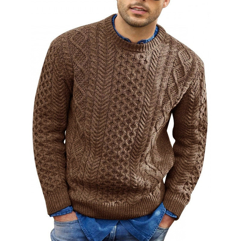 Sean™ | Jersey de punto trenzado con cuello redondo