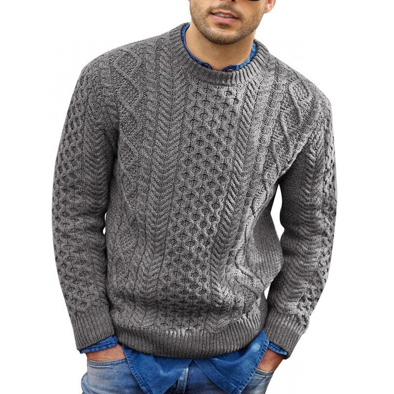 Sean™ | Jersey de punto trenzado con cuello redondo