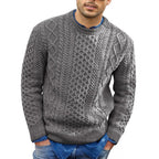 Sean™ | Jersey de punto trenzado con cuello redondo