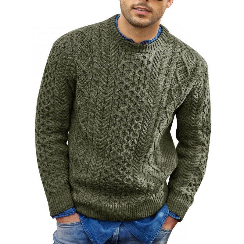 Sean™ | Jersey de punto trenzado con cuello redondo