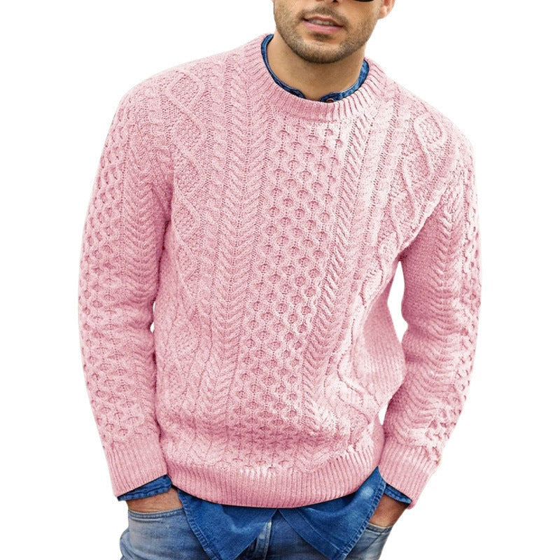 Sean™ | Jersey de punto trenzado con cuello redondo
