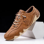 Isaac™ | Zapatos casual de piel con cordones y suela dentada