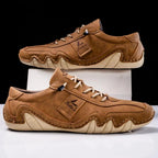 Isaac™ | Zapatos casual de piel con cordones y suela dentada