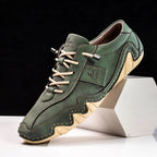 Isaac™ | Zapatos casual de piel con cordones y suela dentada
