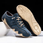 Isaac™ | Zapatos casual de piel con cordones y suela dentada