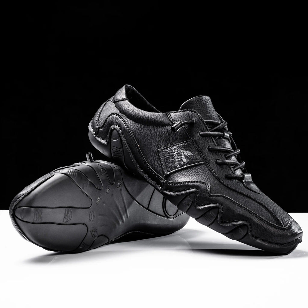 Isaac™ | Zapatos casual de piel con cordones y suela dentada