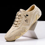 Isaac™ | Zapatos casual de piel con cordones y suela dentada
