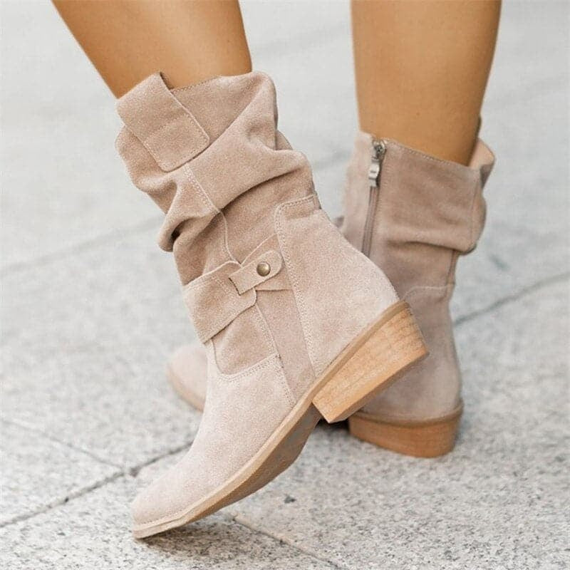 Delaney™ | Botines planos de ante con hebilla