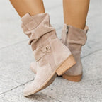 Delaney™ | Botines planos de ante con hebilla
