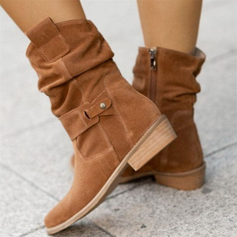 Delaney™ | Botines planos de ante con hebilla