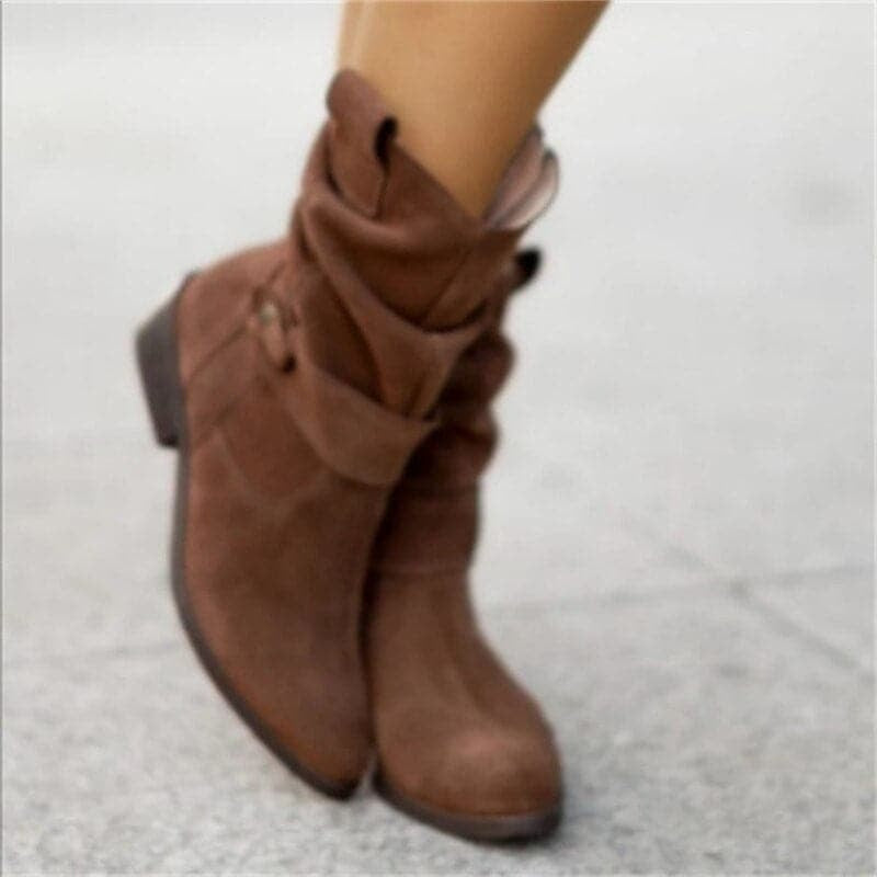 Delaney™ | Botines planos de ante con hebilla