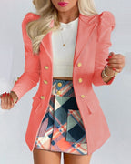 Jenna™ | Conjunto de blazer floral y minifalda