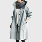 Lillian™ | Parka larga impermeable con capucha y corte amplio