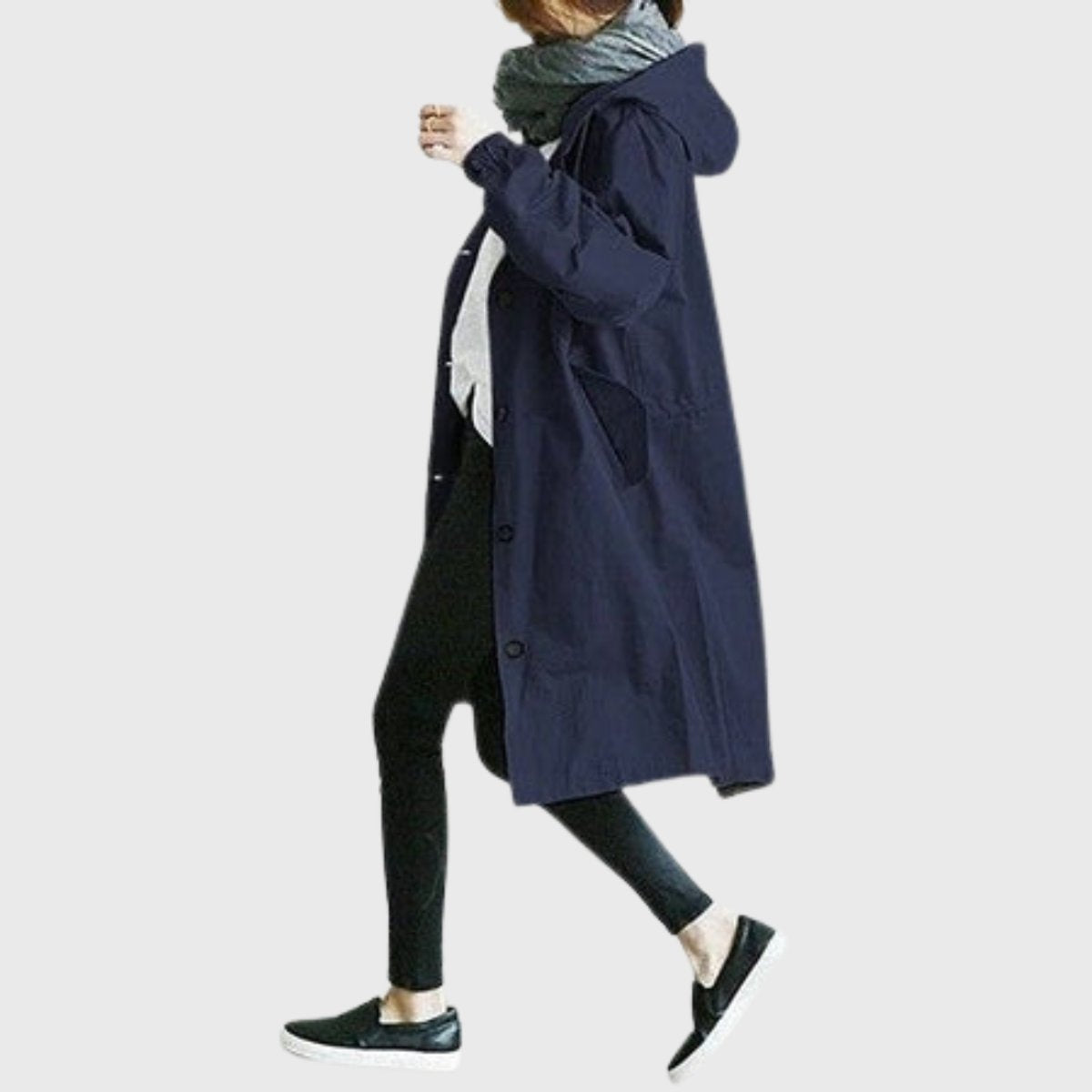 Lillian™ | Parka larga impermeable con capucha y corte amplio