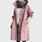 Lillian™ | Parka larga impermeable con capucha y corte amplio