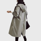 Lillian™ | Parka larga impermeable con capucha y corte amplio