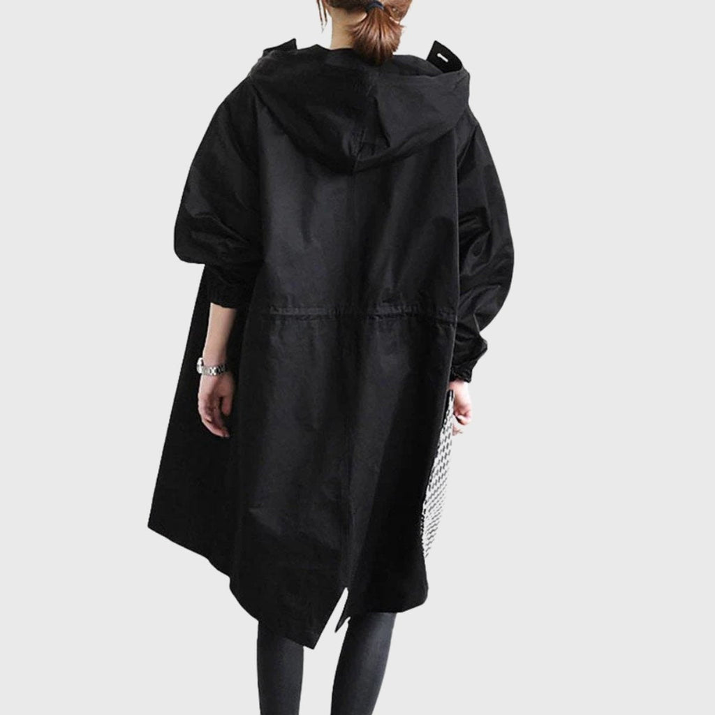 Lillian™ | Parka larga impermeable con capucha y corte amplio