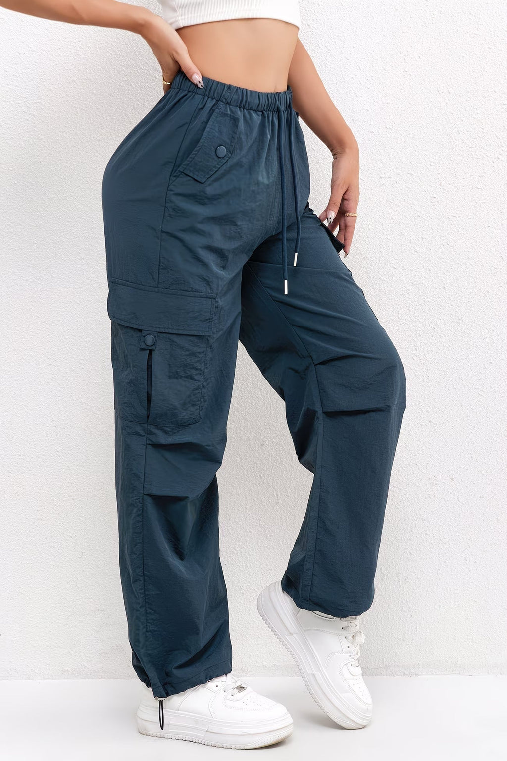 Eloise™ | Pantalón cargo con cintura elástica y bajos ajustables