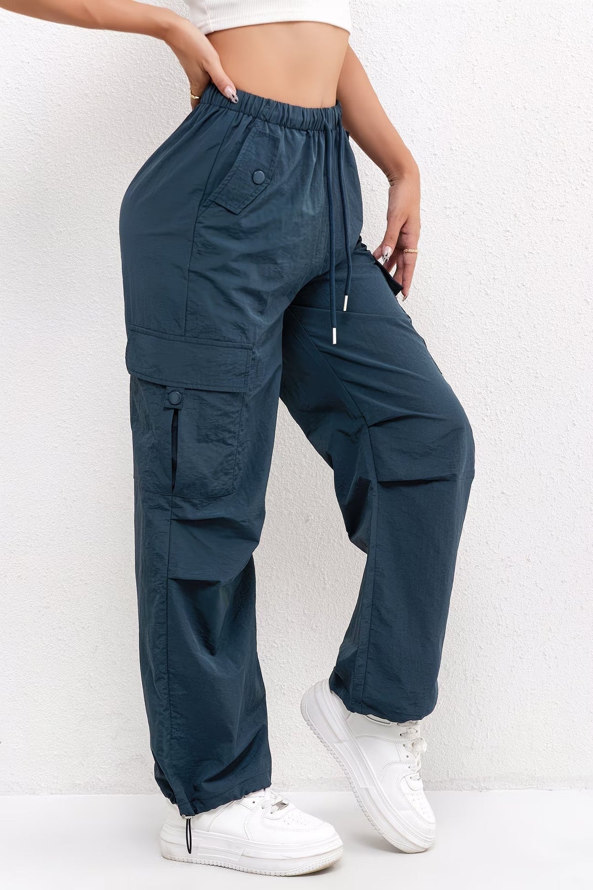Eloise™ | Pantalón cargo con cintura elástica y bajos ajustables