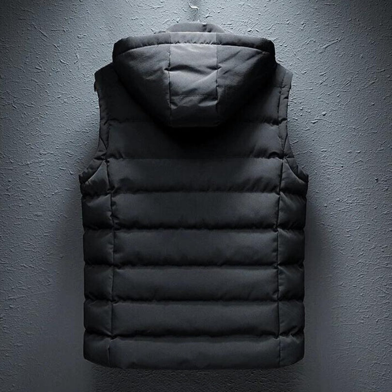 Noah™ | Chaleco acolchado de hombre con capucha y cremallera